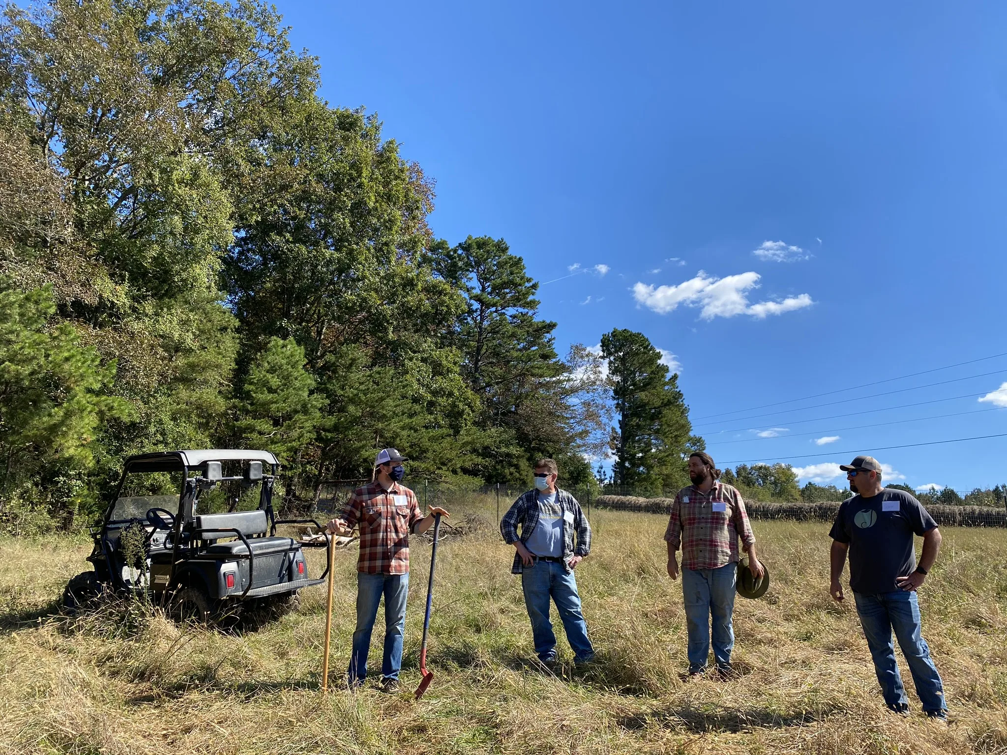 Our team working on trail building